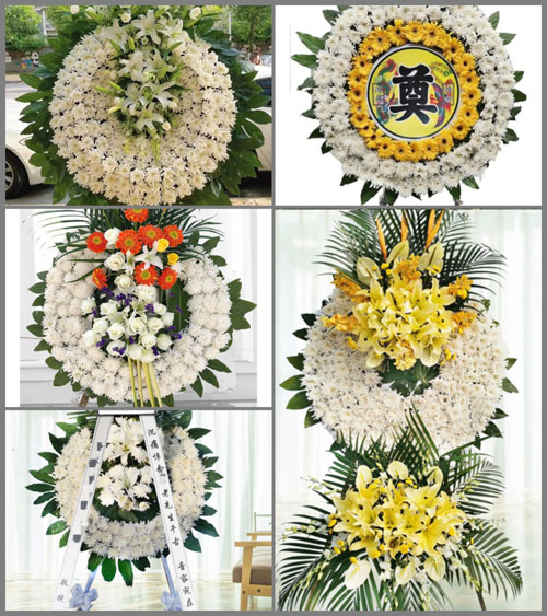 湖北黄石市阳新县浮屠镇沿镇村花圈速递